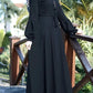 Plain Abaya With Zip